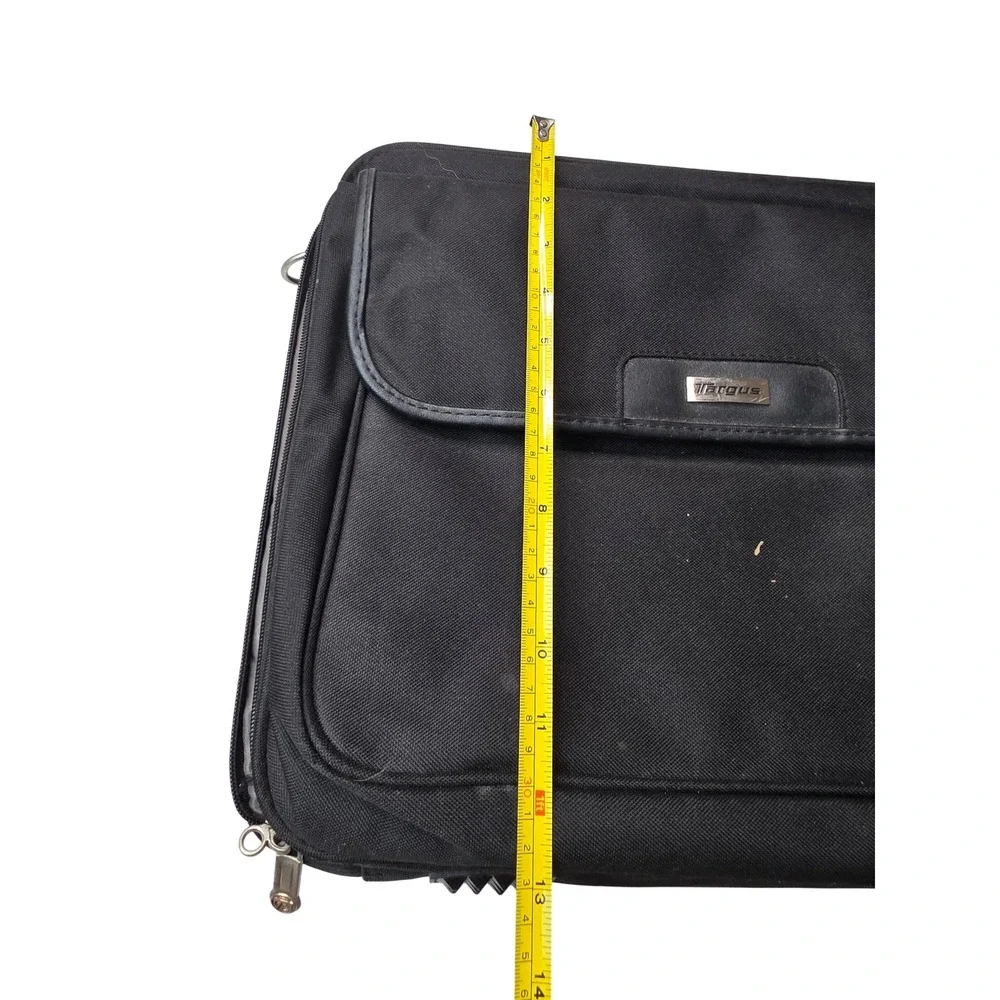 Targus Black Nylon Laptop Briefcase Messenger Bag 16 Inch Work Travel Case B3‎